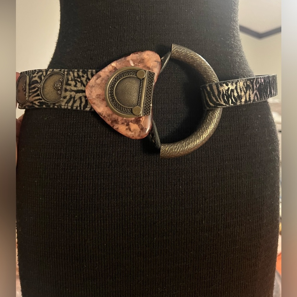 Stylish Pink and Black Women's Belt